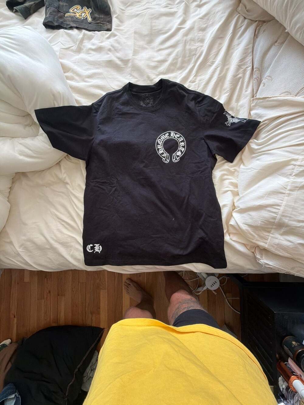 Chrome Hearts Horseshoe Floral Cross Logo T-Shirt